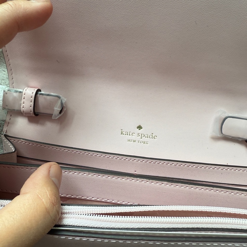 NWT Authentic Kate Spade Pink Braelynn Leather Crossbody Bag - Picture 5 of 9